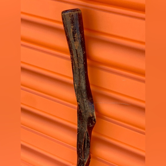 19th Century Antique Rustic Primitive Gnarly Twisted Root Branch Wood Cane - Picture 10 of 16
